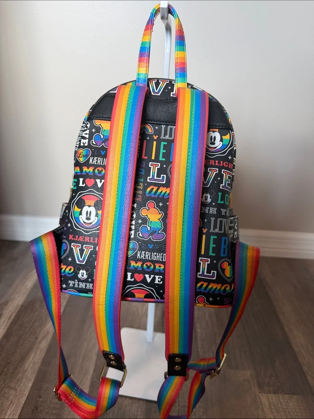 Loungefly x Disney Parks limited edition Rainbow Love Mini Backpack